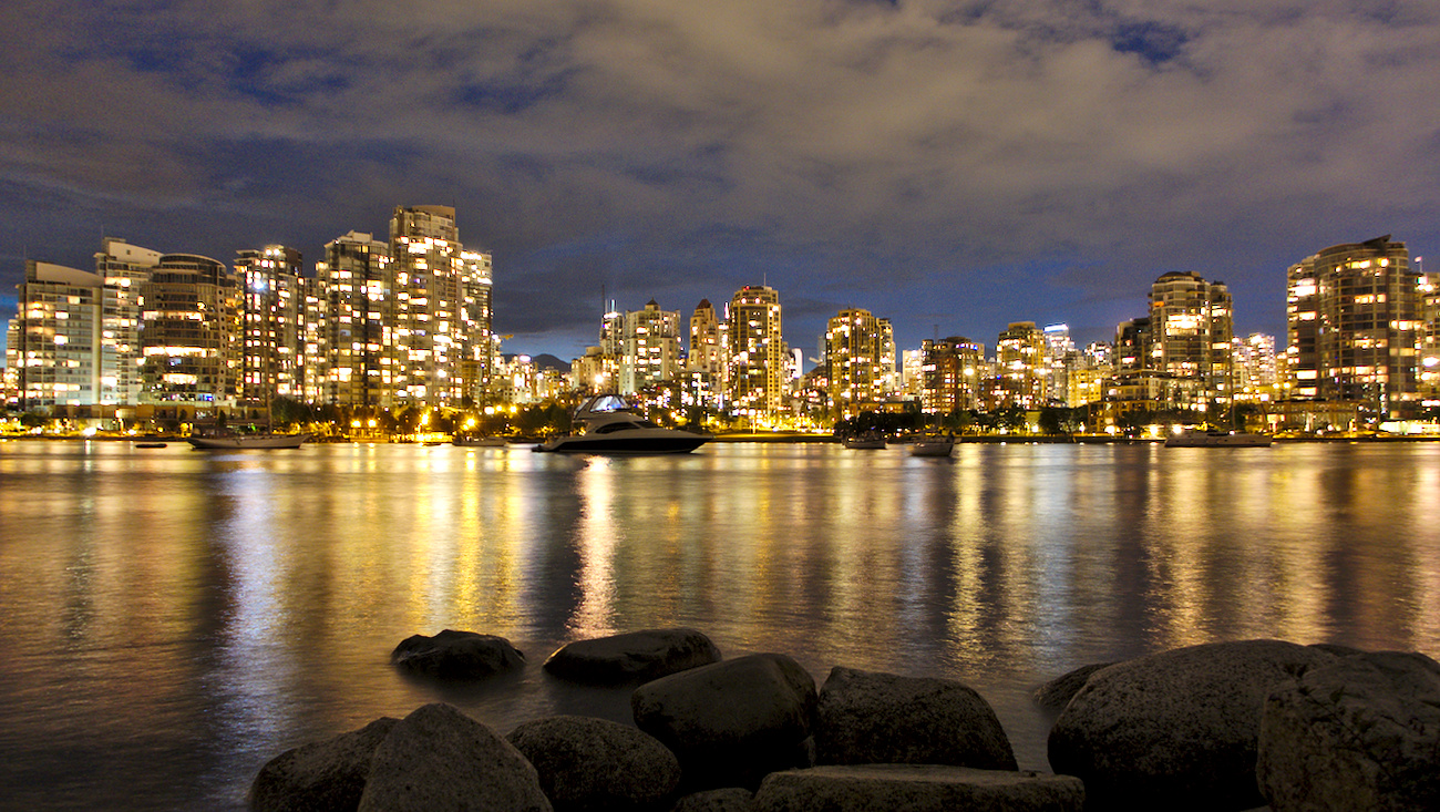 Downtown as viewed from False Creek, Vancouver, Canada.