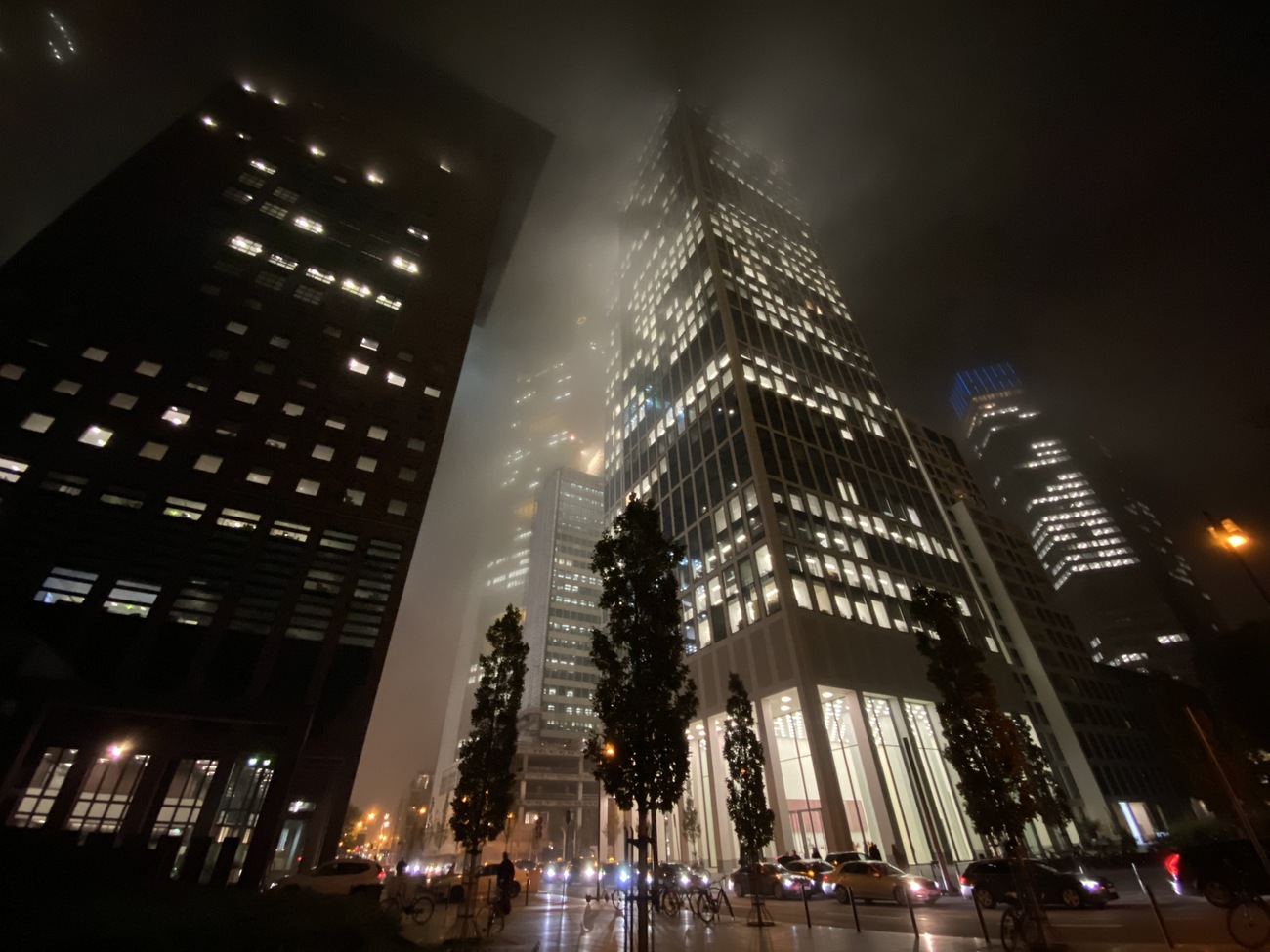 Skyscrapers near Taunustor, Frankfurt, Germany.